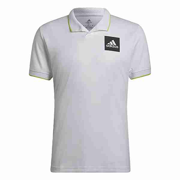 adidas Paris HEAT.RDY Tennis Freelift Poloshirt T-Shirt Herren White / Pulse Lime