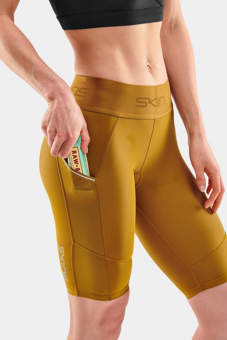 Skins Skins S3 Half tights Tights Damen - Bronze - 1 | SportScheck