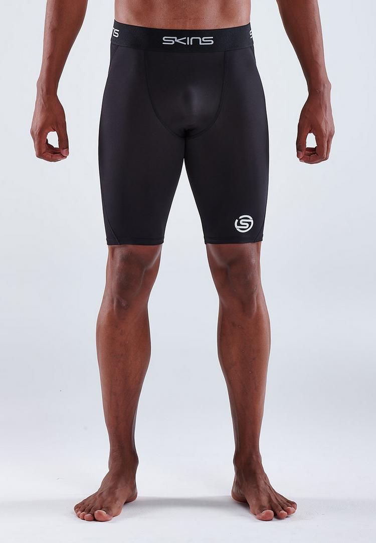 Skins Skins S1 Half tights Tights Herren - black - 0 | SportScheck