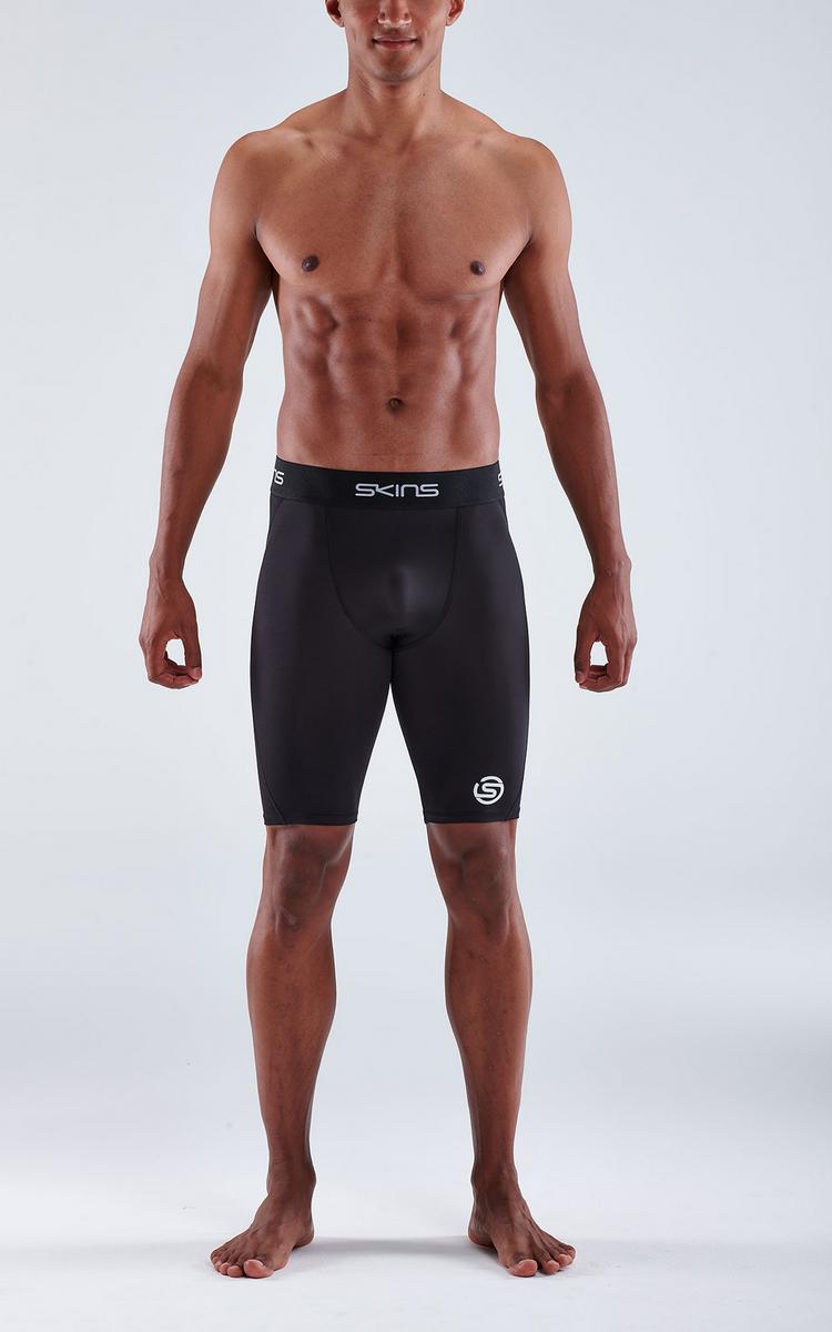 Skins Skins S1 Half tights Tights Herren - black - 1 | SportScheck