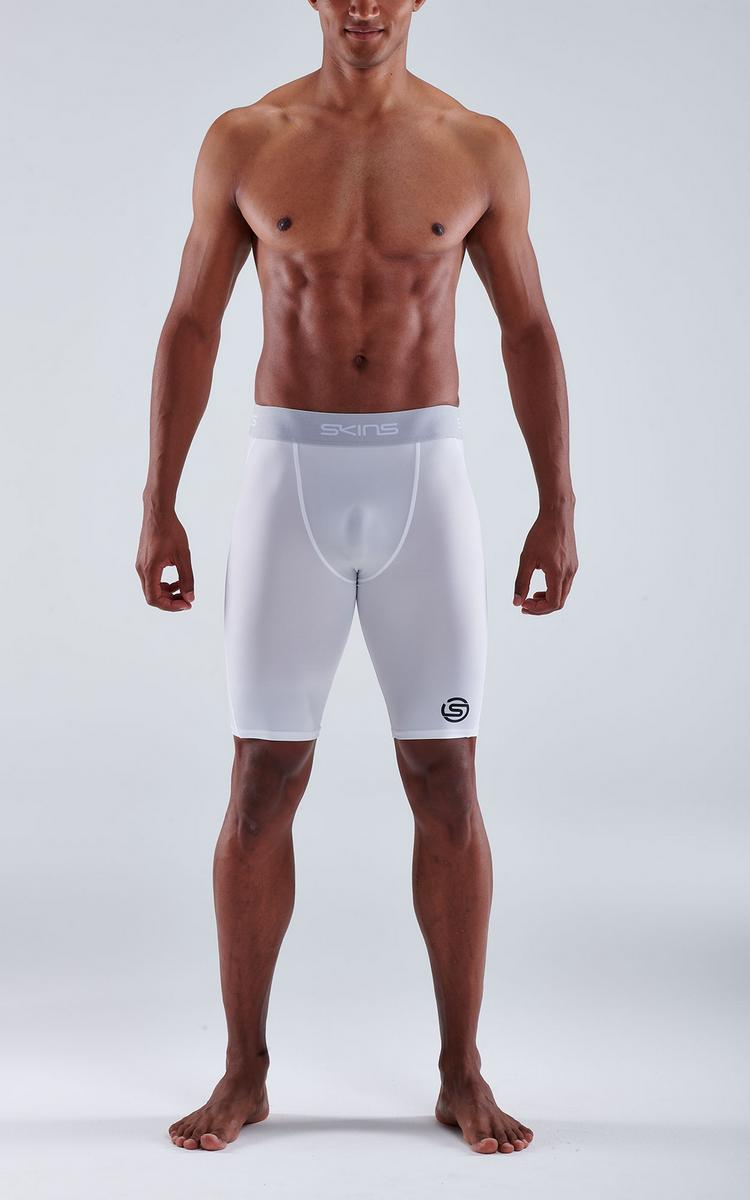 Skins Skins S1 Half tights Tights Herren - white - 1 | SportScheck