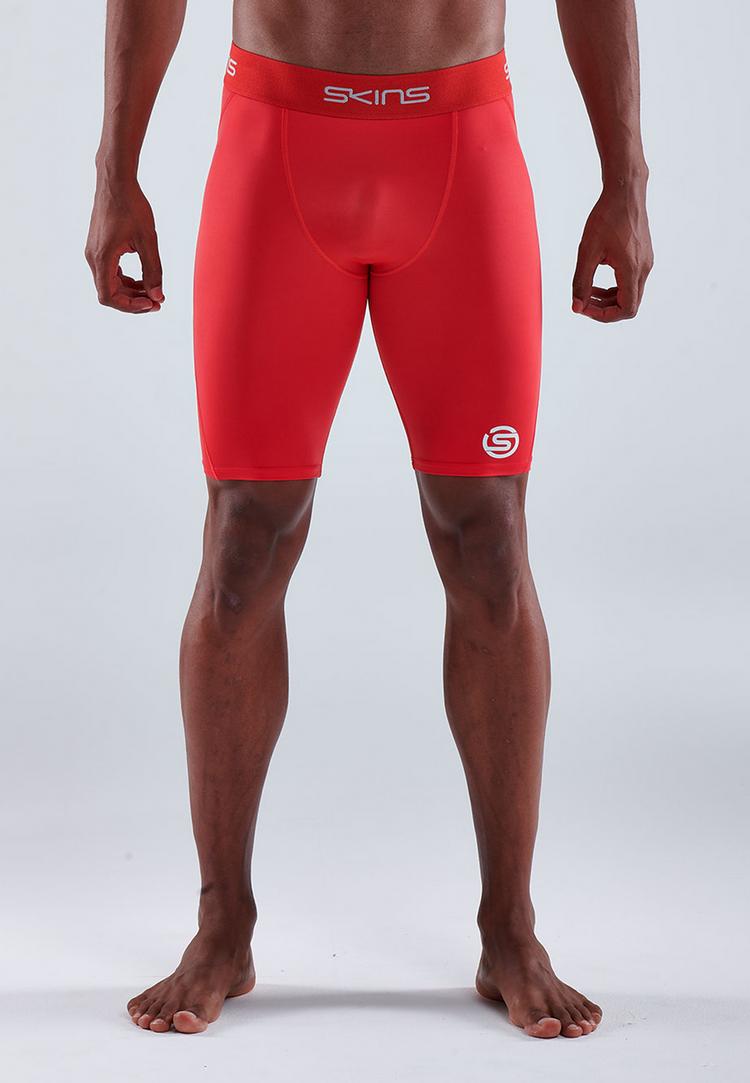 Skins Skins S1 Half tights Tights Herren - red - 0 | SportScheck