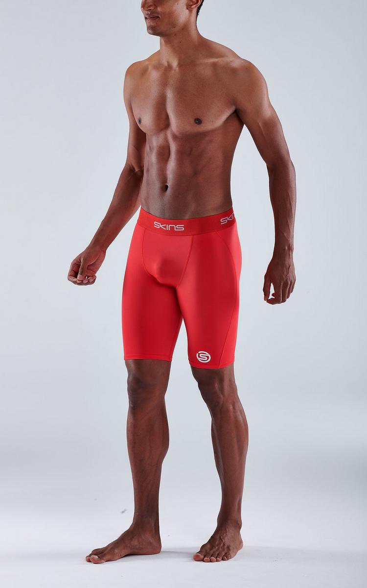 Skins Skins S1 Half tights Tights Herren - red - 2 | SportScheck