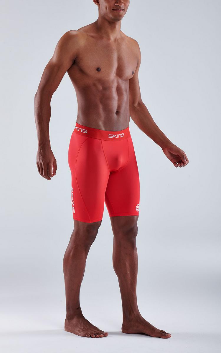 Skins Skins S1 Half tights Tights Herren - red - 3 | SportScheck