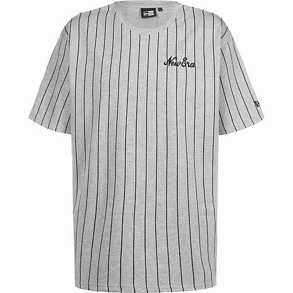New Era Oversized Pinstripe T-Shirt Herren grau/schwarz