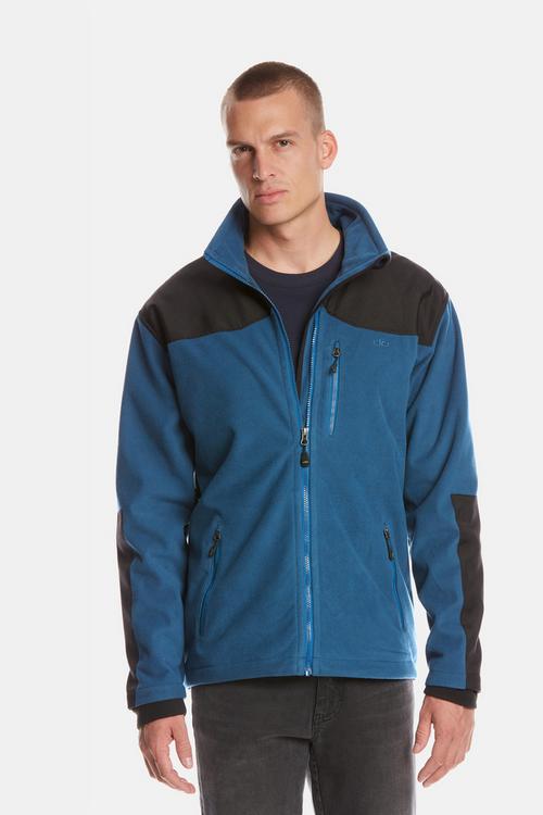 Rückansicht von Jeff Green Aron Fleecejacke Herren Jeans Blue