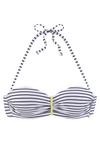 VENICE BEACH B&uuml;gel-Bandeau-Bikini-Top Bikini Oberteil Damen - schwarz-wei&szlig;-limette