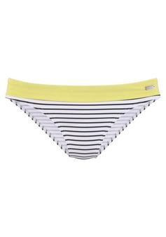 VENICE BEACH Bikini-Hose Bikini Hose Damen schwarz-weiß-limette