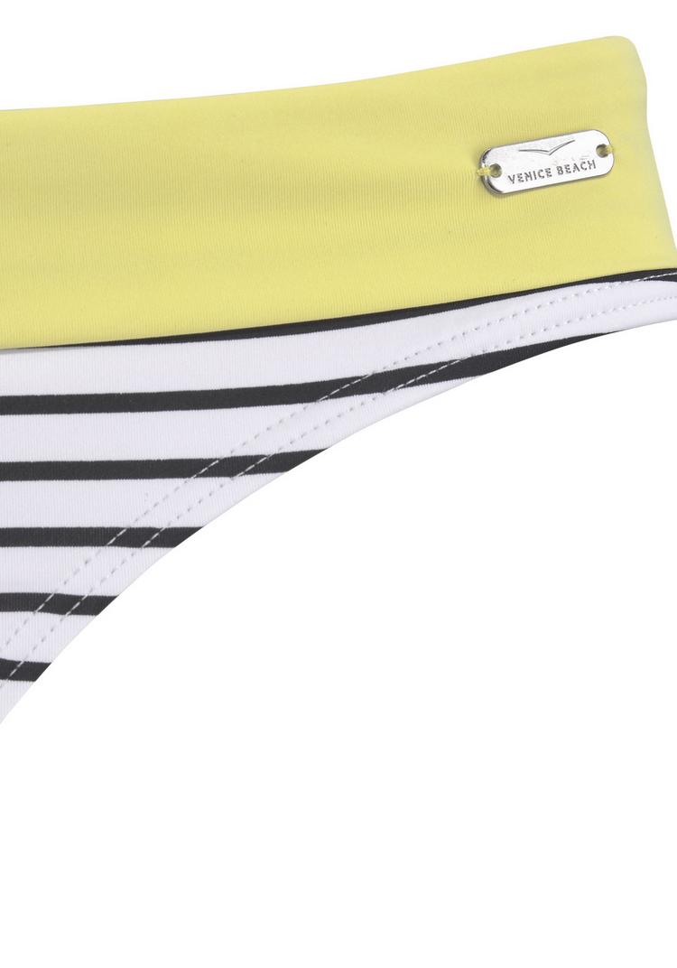 VENICE BEACH VENICE BEACH Bikini-Hose Bikini Hose Damen - schwarz-wei&szlig;-limette - 1 | SportScheck