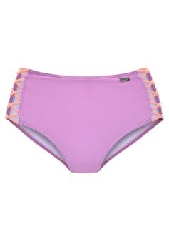 VENICE BEACH Highwaist-Bikini-Hose Bikini Hose Damen lila