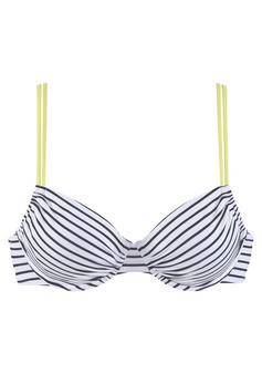 VENICE BEACH B&uuml;gel-Bikini-Top Bikini Oberteil Damen schwarz-wei&szlig;-limette