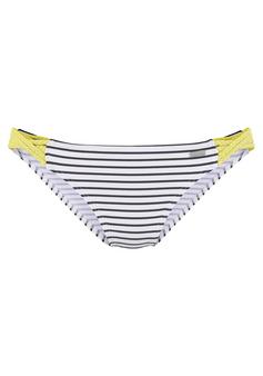 VENICE BEACH Bikini-Hose Bikini Hose Damen schwarz-weiß-limette