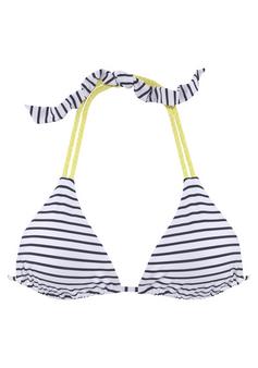 VENICE BEACH Triangel-Bikini-Top Bikini Oberteil Damen schwarz-weiß-limette