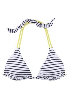 VENICE BEACH Triangel-Bikini-Top Bikini Oberteil Damen schwarz-wei&szlig;-limette