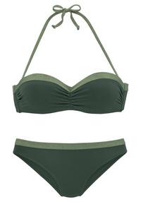 JETTE B&uuml;gel-Bandeau-Bikini Bikini Set Damen - oliv
