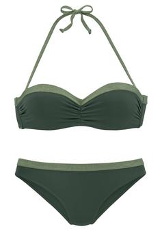 Jette Joop Bügel-Bandeau-Bikini Bikini Set Damen oliv