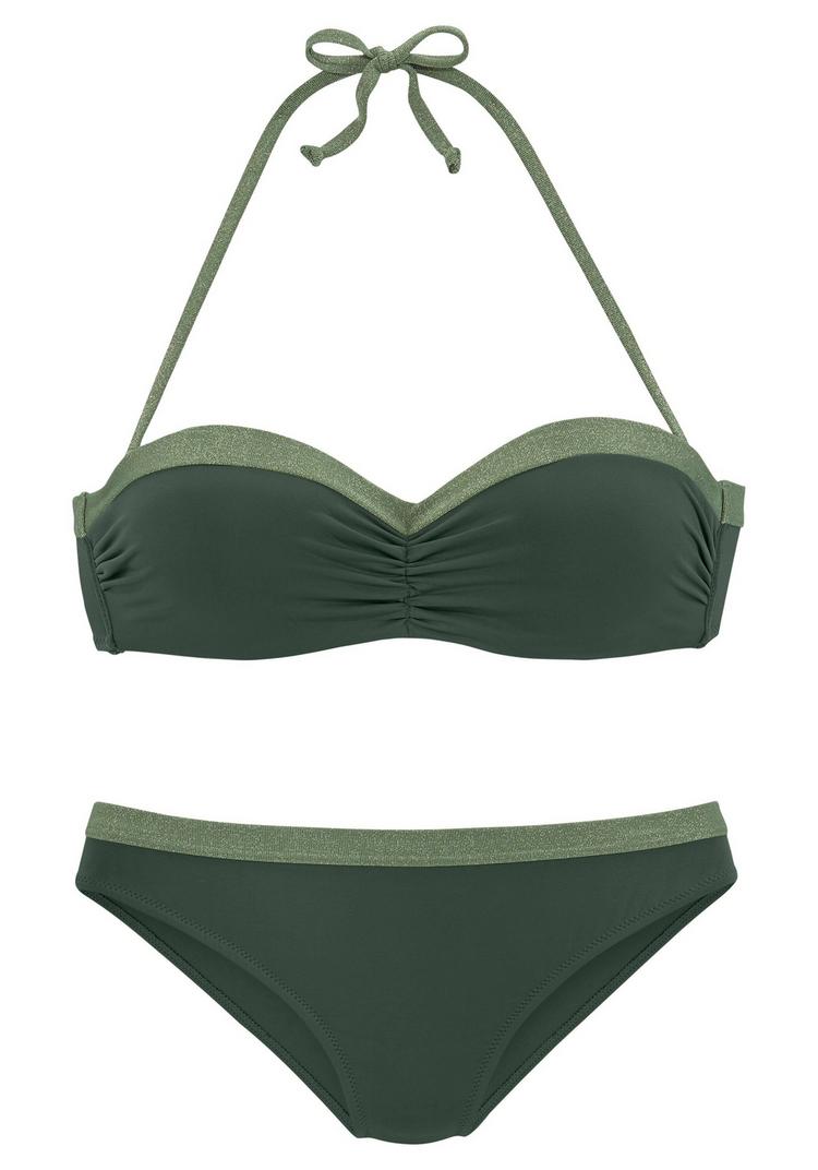 JETTE JETTE B&uuml;gel-Bandeau-Bikini Bikini Set Damen - oliv - 0 | SportScheck