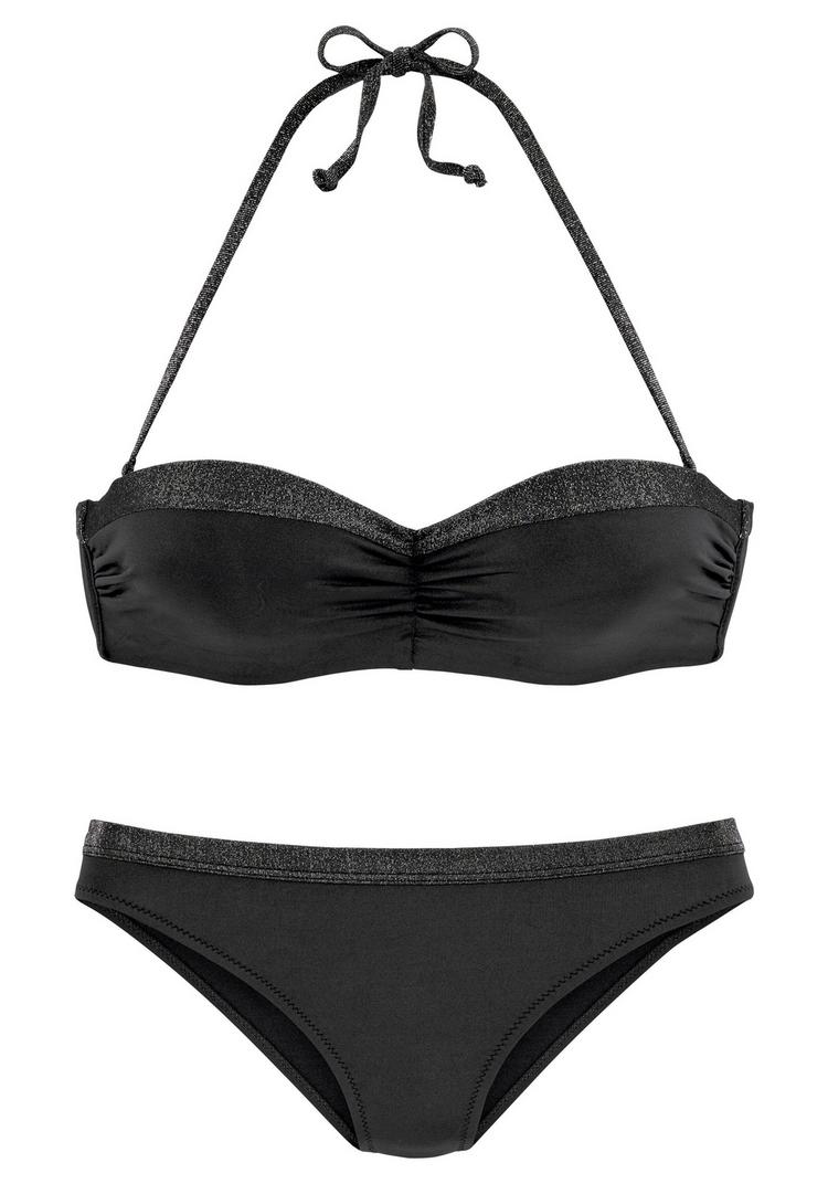 JETTE JETTE B&uuml;gel-Bandeau-Bikini Bikini Set Damen - schwarz - 0 | SportScheck