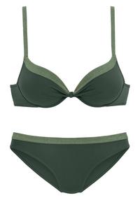 JETTE Push-Up-Bikini Bikini Set Damen - oliv