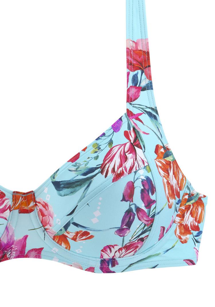 sunseeker sunseeker B&uuml;gel-Bikini-Top Bikini Oberteil Damen - hellblau-bedruckt - 0 | SportScheck