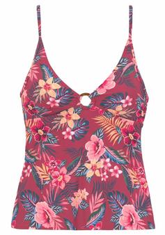 S.OLIVER Tankini-Top Tankini Oberteil Damen rostrot-bedruckt