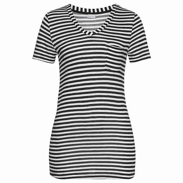 Lascana V-Shirt Damen schwarz-weiß-gestreift