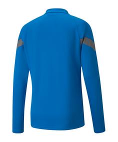 Rückansicht von PUMA teamFINAL Training 1/4 Zip Sweatshirt Funktionssweatshirt Herren blaugrausilber