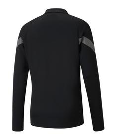 Rückansicht von PUMA teamFINAL Training 1/4 Zip Sweatshirt Funktionssweatshirt Herren schwarzgrausilber