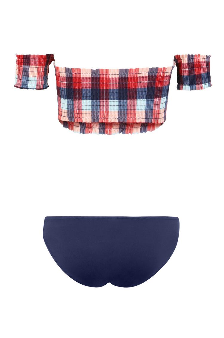 S.OLIVER S.OLIVER Bandeau-Bikini Bikini Set Damen - marine-kariert - 0 | SportScheck