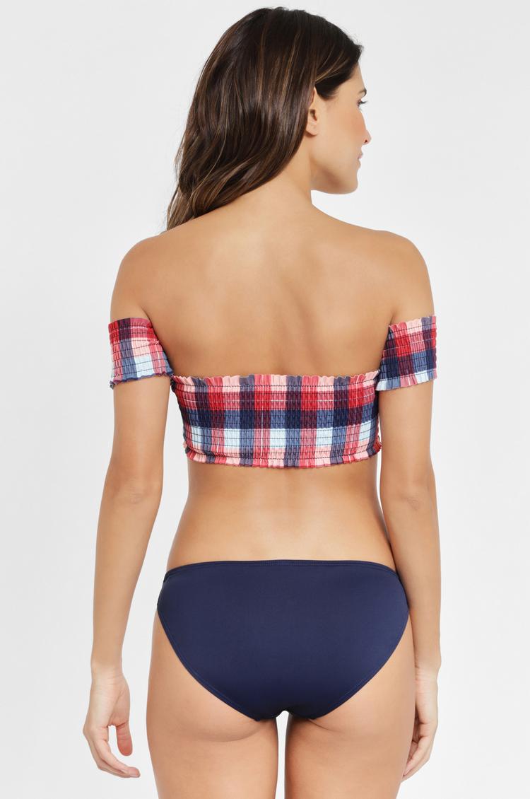 S.OLIVER S.OLIVER Bandeau-Bikini Bikini Set Damen - marine-kariert - 1 | SportScheck