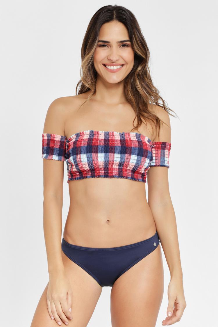 S.OLIVER S.OLIVER Bandeau-Bikini Bikini Set Damen - marine-kariert - 2 | SportScheck