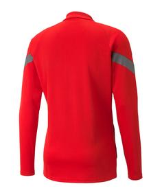 Rückansicht von PUMA teamFINAL Training Jacke Trainingsjacke Herren rotgrausilber