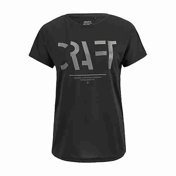 Craft EAZE SS LOGO MESH TEE W T-Shirt Damen black/granite