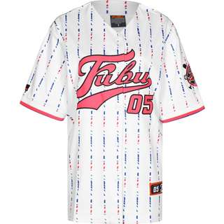 Fubu Varsity Stripe Baseball T-Shirt Damen weiß/rot