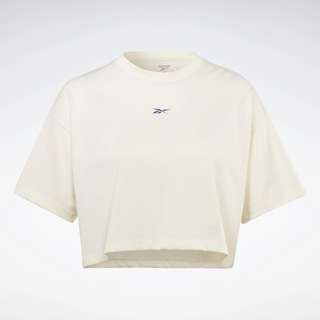 Reebok Les Mills® Crop T-Shirt Funktionsshirt Damen Classic White