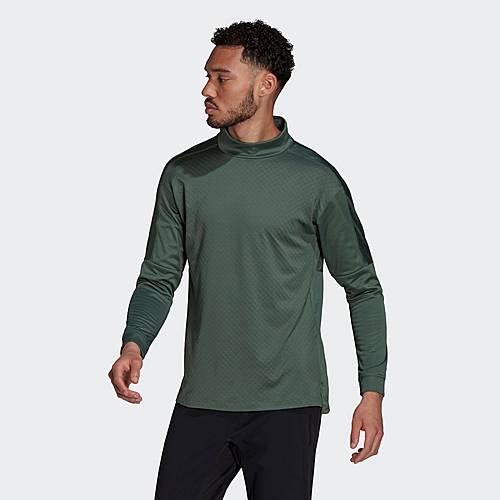 adidas Fleece Workout Warm Longsleeve in Grün für Herren Herren Bekleidung T-Shirts Langarm T-Shirts 