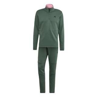 adidas 1/4 Zip Fleece Trainingsanzug Trainingsanzug Herren Green Oxide