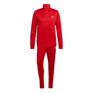 adidas Slim Zipped Trainingsanzug Trainingsanzug Herren Vivid Red