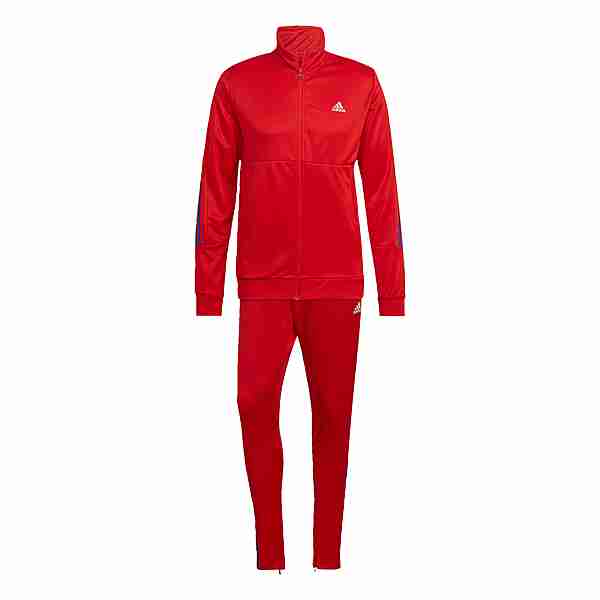 adidas Slim Zipped Trainingsanzug Trainingsanzug Herren Rot