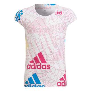 adidas Essentials Brand Love Print T-Shirt T-Shirt Kinder White / Clear Pink / Team Real Magenta
