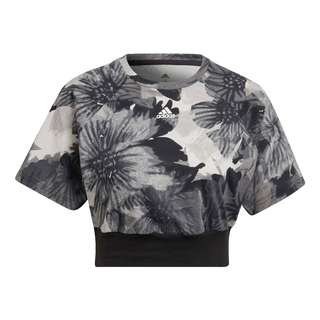 adidas Allover Print Cropped T-Shirt T-Shirt Damen Black / Multicolor / White