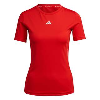 adidas Techfit Training T-Shirt T-Shirt Damen Vivid Red / White
