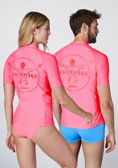 Rückansicht von Chiemsee Badeshirt Surf Shirt Knockout Pink