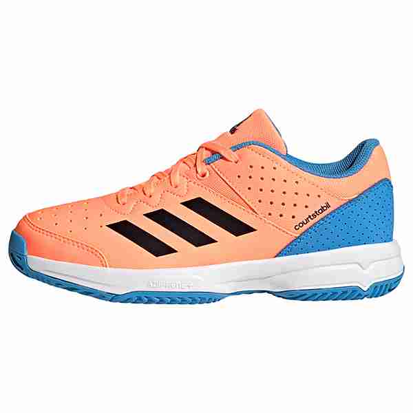 adidas Court Stabil Schuh Sneaker Kinder Beam Orange / Core Black / Pulse Blue