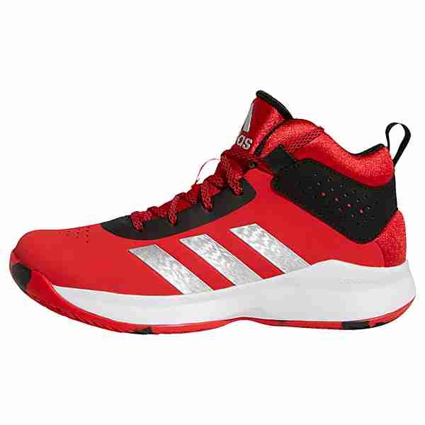 adidas Cross Em Up 5 K Wide Basketballschuh Basketballschuhe Kinder Vivid Red / Silver Metallic / Core Black