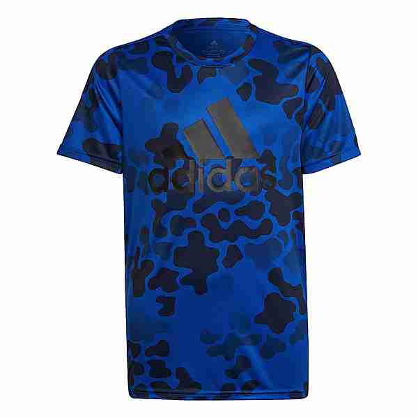 adidas Designed to Move Camo T-Shirt T-Shirt Kinder Royal Blue / Black
