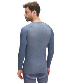 Rückansicht von Falke Merino Light Longsleeve Regular Funktionsshirt Herren capitain (6751)