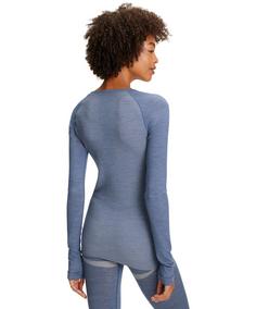 Rückansicht von Falke Merino Wool-Tech Light Langarmshirt Damen capitain (6751)