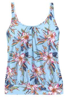 Lascana Tankini-Top Tankini Oberteil Damen hellblau-bedruckt
