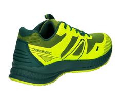 Rückansicht von Brütting Outdoorschuh Wanderschuhe Herren lemon/petrol